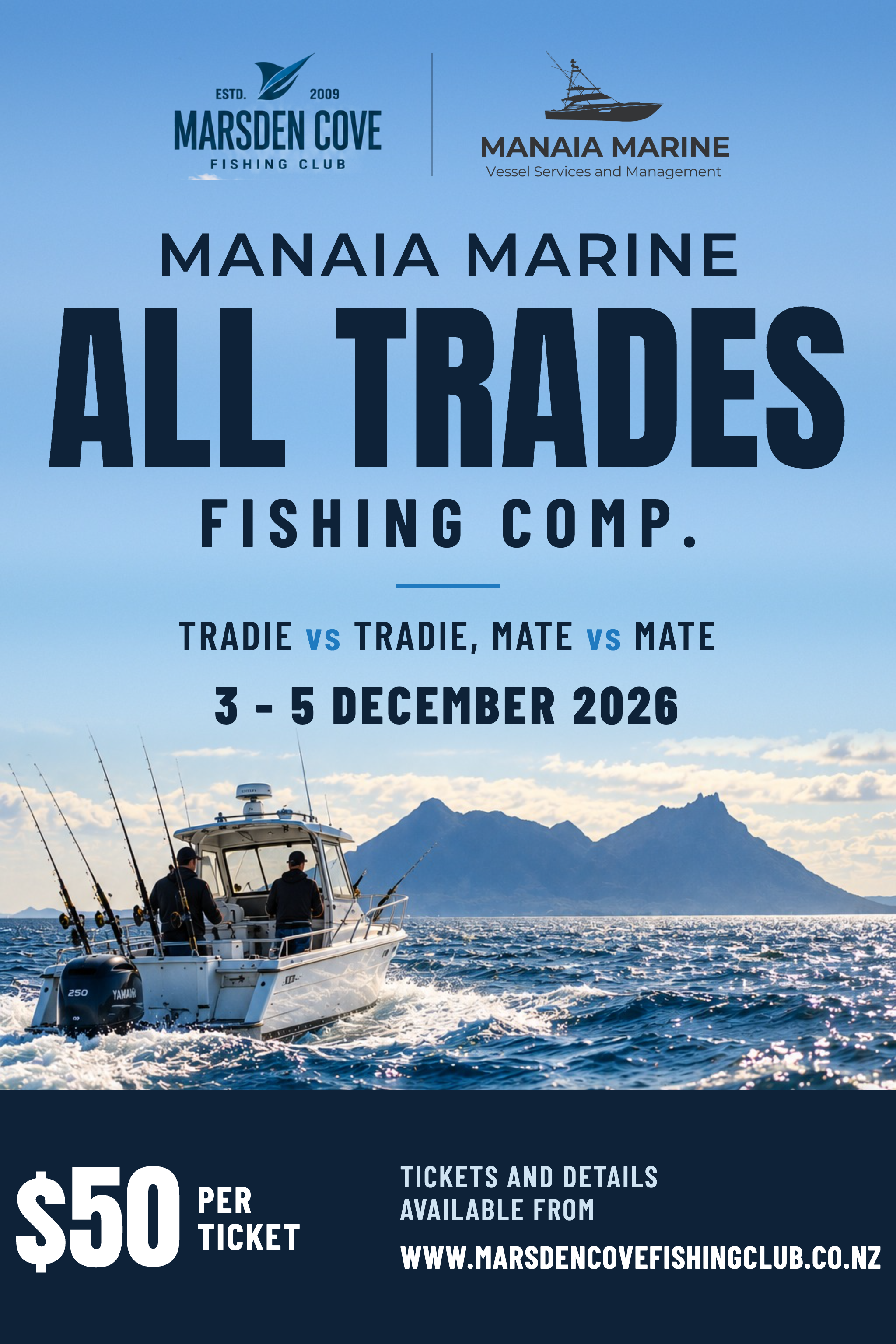 Manaia Marine All Trades Fishing Competition 2026